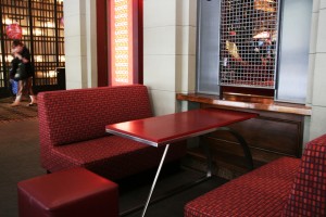 skycity - custom furniture resin table upholstered seating - koush - adelaide